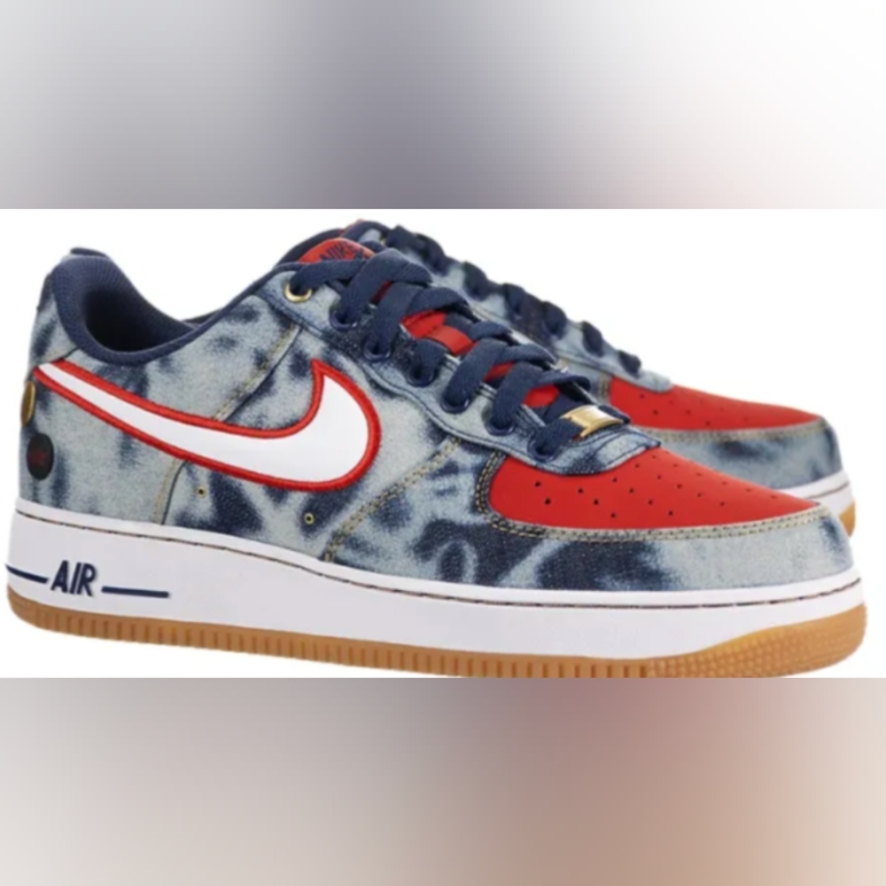 Nike Air Force 1 Low “Acid Wash Denim” Size 10 Used Excellent MSRP $237 - Picture 3 of 15